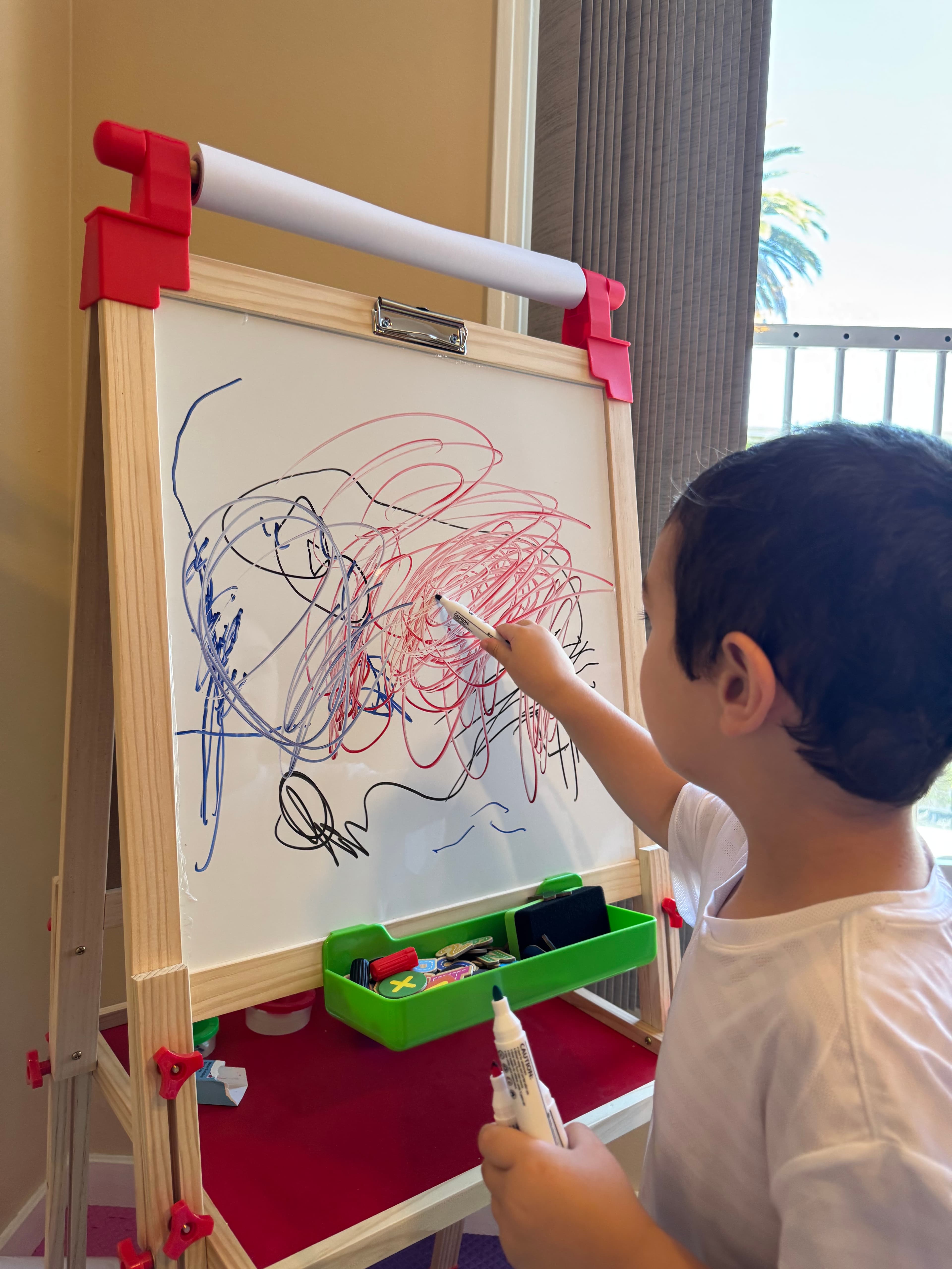 Indoor playroom with colorful mats